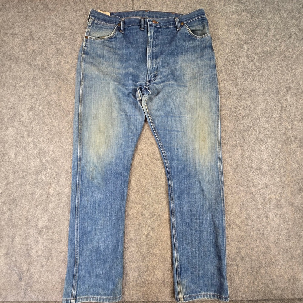 Vintage 70s 80s Wrangler Jeans Mens 40x32 Made in USA Denim 910 Long High Rise
